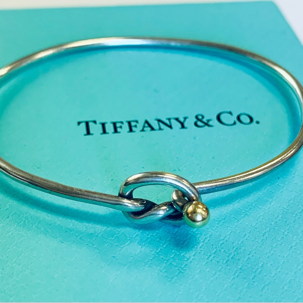 Tiffany & Co. Love Knot Steing Silver/18k Gold Bangle Bracelet
